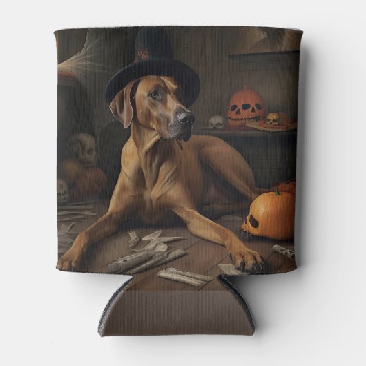 Rhodesian Ridgeback Pumpkins Halloween Scary Blikjeskoeler (Voorkant)