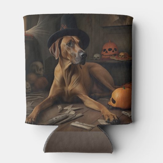 Rhodesian Ridgeback Pumpkins Halloween Scary Blikjeskoeler (Achterkant)