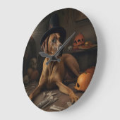 Rhodesian Ridgeback Pumpkins Halloween Scary Grote Klok (Hoek)