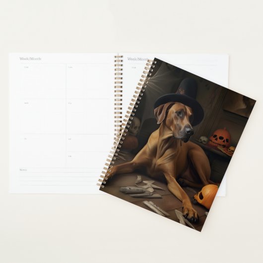 Rhodesian Ridgeback Pumpkins Halloween Scary Planner (Display)