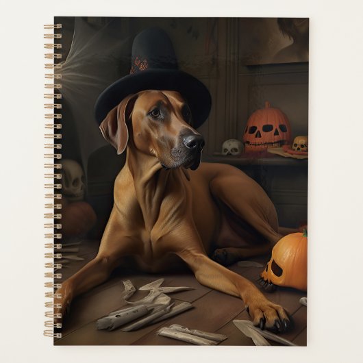 Rhodesian Ridgeback Pumpkins Halloween Scary Planner (Voorkant)