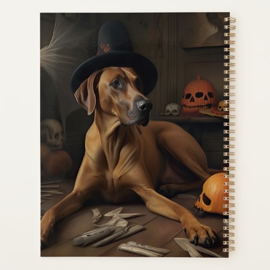 Rhodesian Ridgeback Pumpkins Halloween Scary Planner (Achterkant)
