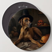 Rhodesian Ridgeback Pumpkins Halloween Scary Ronde Button 6,0 Cm (Voorkant /achterkant)