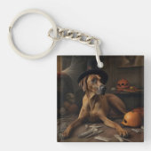Rhodesian Ridgeback Pumpkins Halloween Scary Sleutelhanger (Voorkant)