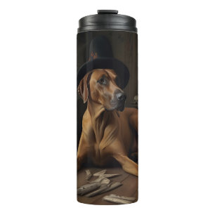 Rhodesian Ridgeback Pumpkins Halloween Scary Thermosbeker