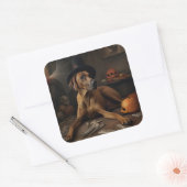 Rhodesian Ridgeback Pumpkins Halloween Scary Vierkante Sticker (Envelop)