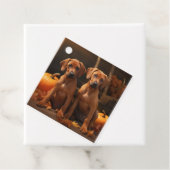 Rhodesian Ridgeback Pup Autumn Delight Pompoen Bedankjes Labels (In situ)