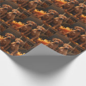 Rhodesian Ridgeback Pup Autumn Delight Pompoen Cadeaupapier (Hoek)