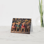 Rhodesian Ridgeback Puppies Kerst Kaart (Voorkant)