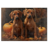 Rhodesian Ridgeback Puppy Herfst Delight Pompoen Snijplank (Voorkant)