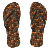 Rhodesian Ridgeback Puppy Herfst Delight Pompoen Teenslippers (Voetbed)