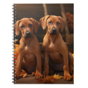 Rhodesian Ridgeback Puppy Herfstpracht Pompoen  Notitieboek
