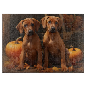 Rhodesian Ridgeback Puppy Herfstpracht Pompoen  Snijplank