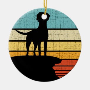 Rhodesian Ridgeback Retro Vintage 60s 70s Dog Keramisch Ornament
