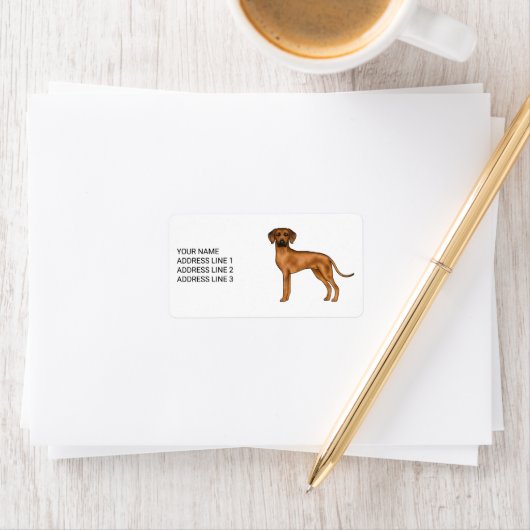 Rhodesian Ridgeback Schattige African Lion Dog and Etiket (Insitu)