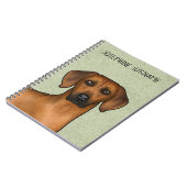 Rhodesian Ridgeback Schattige African Lion Dog and Notitieboek (Linkerzijde)