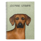 Rhodesian Ridgeback Schattige African Lion Dog and Notitieboek (Voorkant)