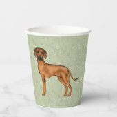 Rhodesian Ridgeback Schattige African Lion Dog Gre Papieren Bekers (Voorkant)