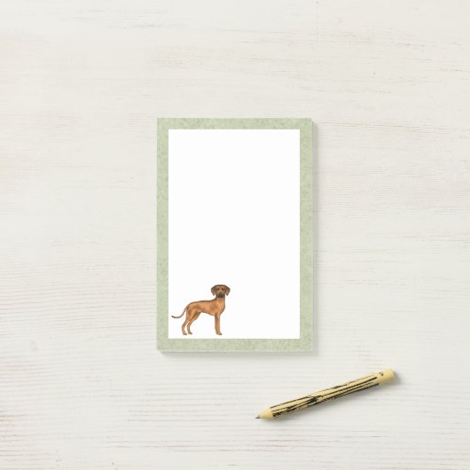 Rhodesian Ridgeback Schattige African Lion Dog Gre Post-it® Notes (Op bureau)