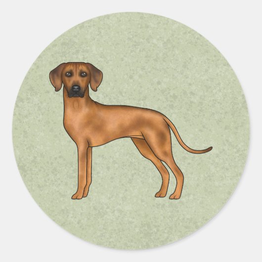 Rhodesian Ridgeback Schattige African Lion Dog Gre Ronde Sticker (Voorkant)