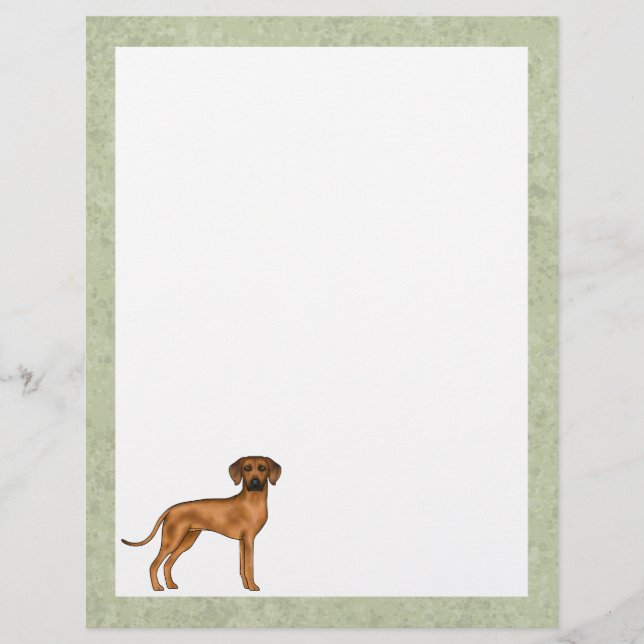 Rhodesian Ridgeback Schattige Afrikaanse Leeuw Hon Briefhoofd (Voorkant)