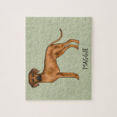 Rhodesian Ridgeback Schattige Afrikaanse Leeuw Hon Legpuzzel (Verticaal)