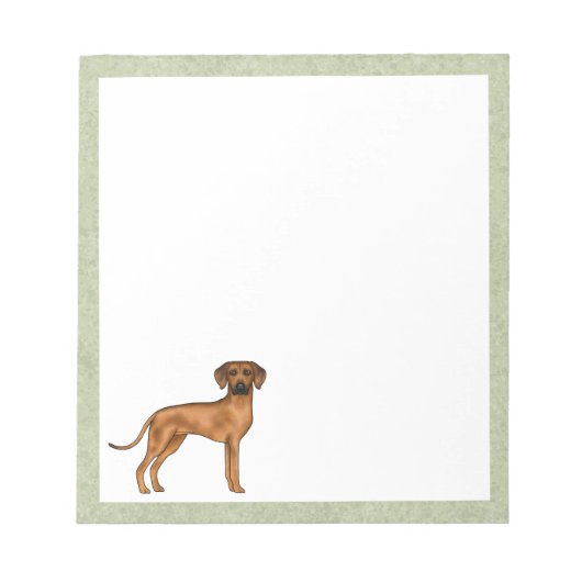 Rhodesian Ridgeback Schattige Afrikaanse Leeuw Hon Notitieblok (Voorkant)