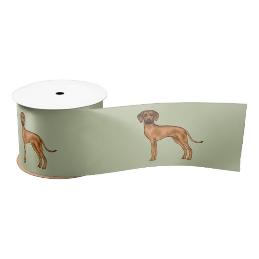 Rhodesian Ridgeback Schattige Afrikaanse Leeuw Hon Satijnen Lint (Spoel)