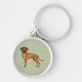 Rhodesian Ridgeback Schattige Bruine Afrikaanse Le Sleutelhanger (Voorkant)