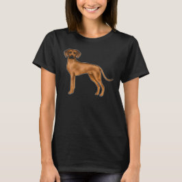Rhodesian Ridgeback Schattige Bruine Afrikaanse Le T-shirt