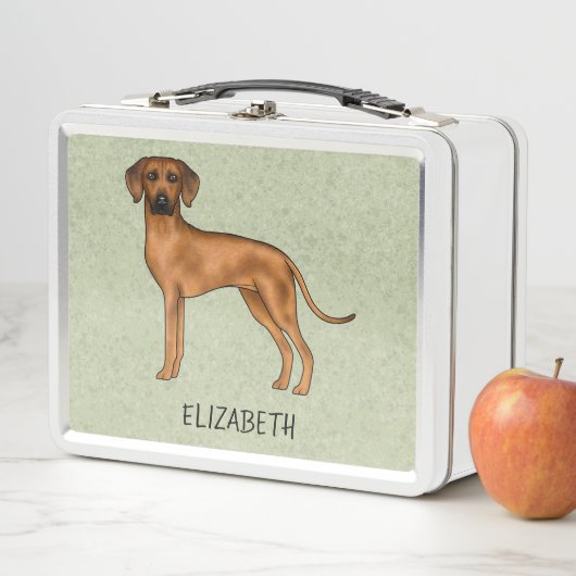 Rhodesian Ridgeback Schattige Bruine Hond Met Naam (In situ)