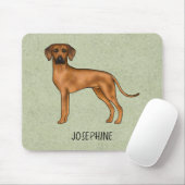 Rhodesian Ridgeback Schattige Bruine Hond Met Naam Muismat (Met muis)