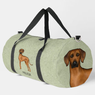 Rhodesian Ridgeback Schattige Bruine Hond Met Naam Plunjezak