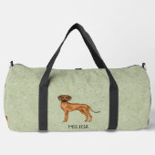 Rhodesian Ridgeback Schattige Bruine Hond Met Naam Plunjezak (Voorkant)