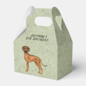 Rhodesian Ridgeback Schattige bruine hond met teks Bedankdoosjes (Achterkant)