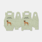 Rhodesian Ridgeback Schattige bruine hond met teks Bedankdoosjes (Uitgevouwen)