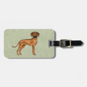 Rhodesian Ridgeback Schattige Bruine Leeuw Hond Gr Bagagelabel (Voorkant horizontaal)