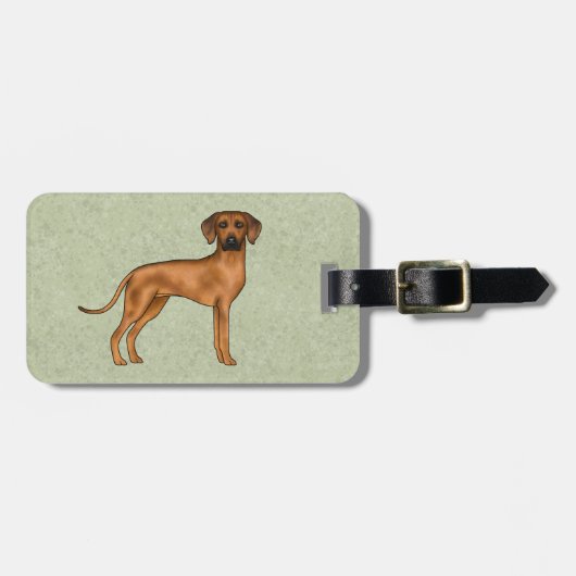 Rhodesian Ridgeback Schattige Bruine Leeuw Hond Gr Bagagelabel (Voorkant horizontaal)