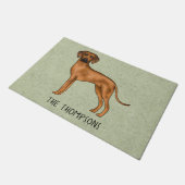 Rhodesian Ridgeback Schattige Bruine Leeuw Hond Me Deurmat (Schuin)