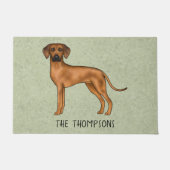 Rhodesian Ridgeback Schattige Bruine Leeuw Hond Me Deurmat (Voorkant)
