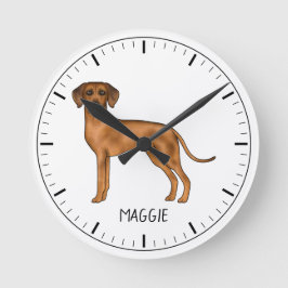 Rhodesian Ridgeback Schattige Bruine Leeuw Hond Me Ronde Klok