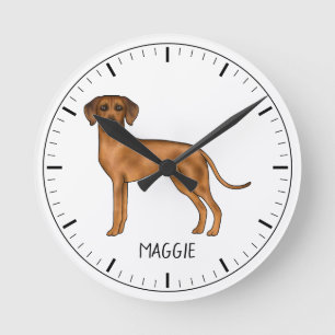 Rhodesian Ridgeback Schattige Bruine Leeuw Hond Me Ronde Klok