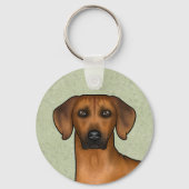 Rhodesian Ridgeback Schattige Bruine Leeuw Hond Me Sleutelhanger (Voorkant)