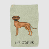 Rhodesian Ridgeback Schattigee bruine hond met naa Golfhanddoek (Voorkant)