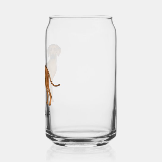 Rhodesian Ridgeback Schattigee Bruine Leeuwenhond Blikvorm Glas (Links)