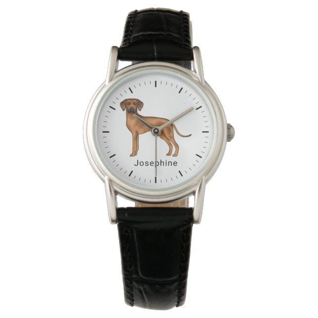Rhodesian Ridgeback Schattigee Bruine Leeuwenhond  Horloge (Voorkant)