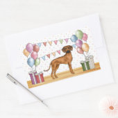 Rhodesian Ridgeback Schattigee kleurrijke pastel v Rechthoekige Sticker (Envelop)