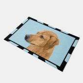 Rhodesian Ridgeback Schilderij - Originele Honden Deurmat (Schuin)