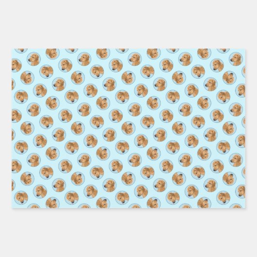 Rhodesian Ridgeback Schilderij Red Wheaten Dog Art Inpakpapier Vel (Voorkant)