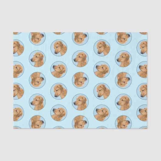 Rhodesian Ridgeback Schilderij Red Wheaten Dog Art Tissuepapier (Voorkant)